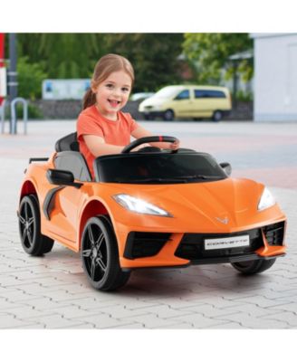 12V Electric Kids Ride On Car Licensed Chevrolet Corvette C8 with Remote Control Ages 3+ Years Old