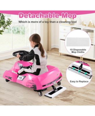 12V Electric Cleaning Go Kart with Detachable Mop and Remote Control