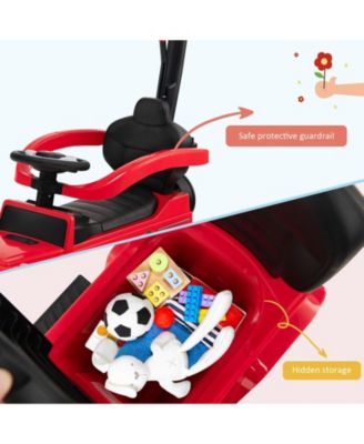 3-In-1 Ride on Push Car Mercedes Benz G350 Stroller Sliding Car with Canopy