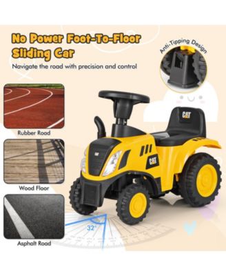 Kids Ride on Tractor Licensed Caterpillar with Detachable Trailer No Power