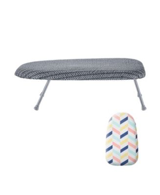 Tabletop Ironing Board 23.4" x 14.4" with Heat-Resistant Cotton Cover & 7mm Padding, Ideal for Small Spaces & Travel