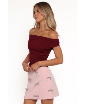 Women's Effie Embellished Bow Mini Skirt