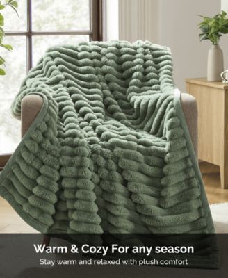 Ultra Plush Raschel Mink Blanket, Twin/Full