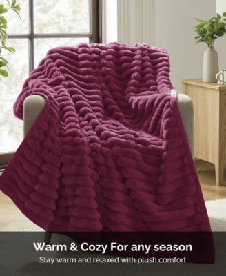 Ultra Plush Raschel Mink Blanket, Twin/Full