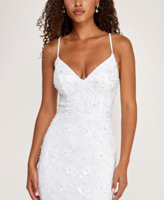 Juniors' Sequin Long Mermaid Gown, Created for Macy's