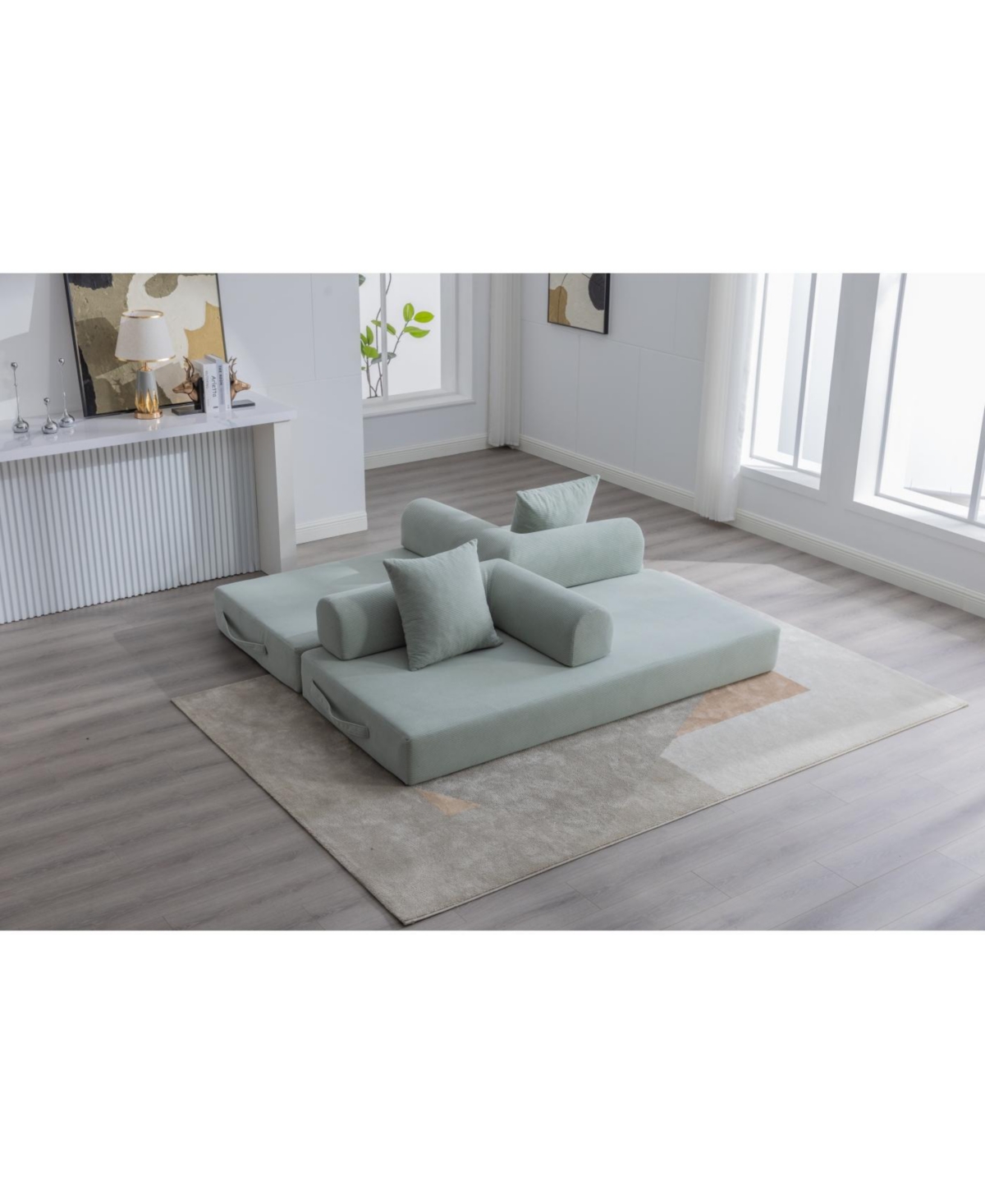 Streamdale Foldable & Compressible Sofa with Metal Frame for Small Spaces