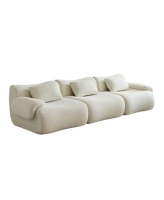 Streamdale Modular Sectional Sofa, Modern Minimalist Couch, Comfy, Space-Efficient - White