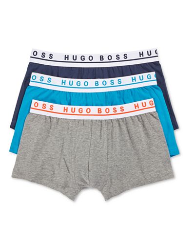BOSS Men's Underwear 3 Pack Cotton Stretch Trunks