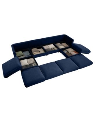 Modular Sectional Sofa with Storage, Extra Large U Shaped Couch, Blue