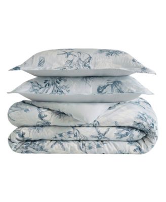Botanical Floral 3-Pc. Duvet Cover Set, Full/Queen