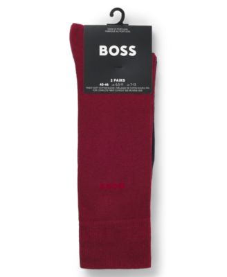 Men's Solid Crew Length Socks, 2-Pack