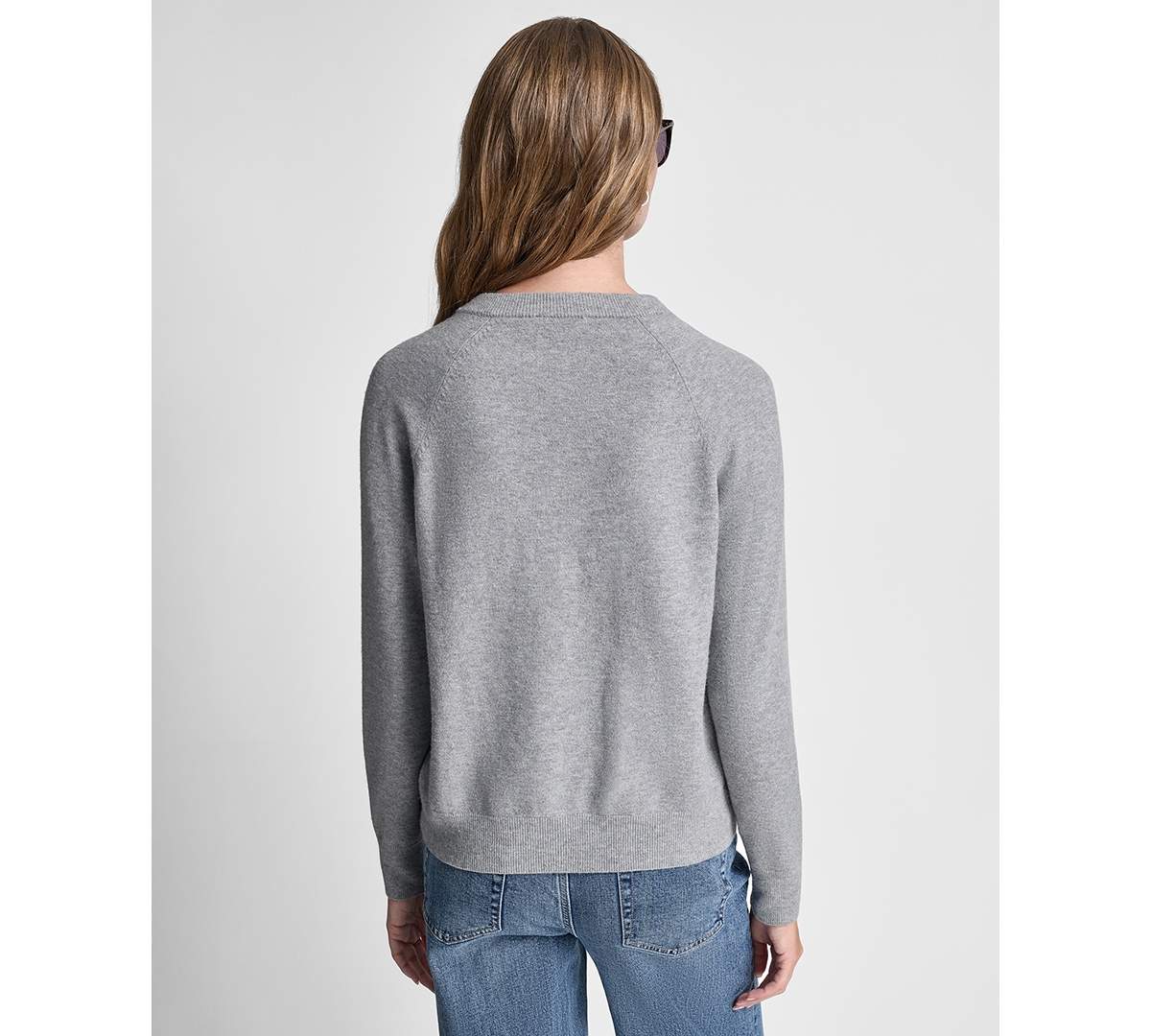 Dkny Jeans Women's Rhinestone Button-Front Crewneck Cardigan