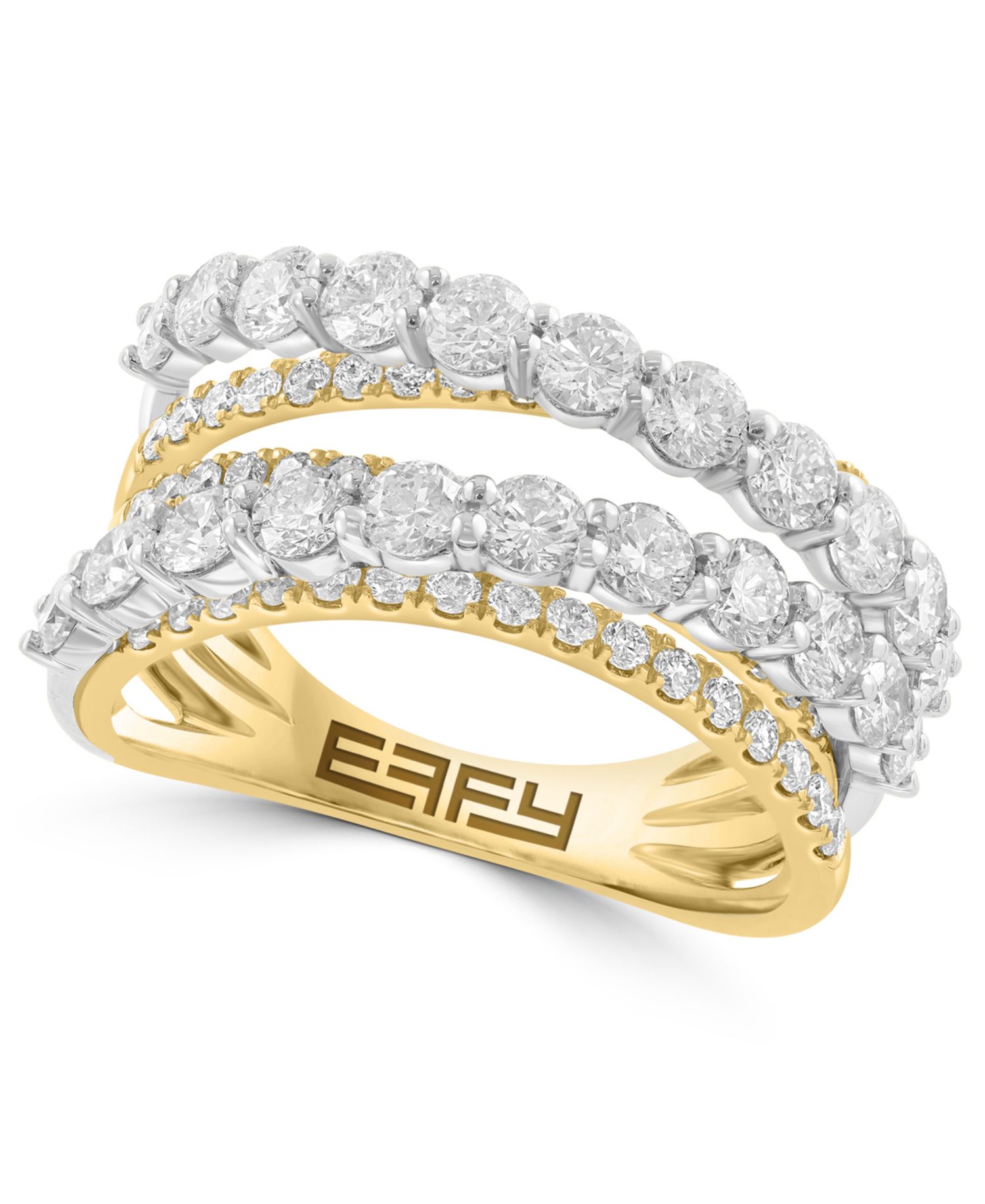 Diamond Ring (2-1/10 ct. t.w.) in 14k White & Yellow Gold