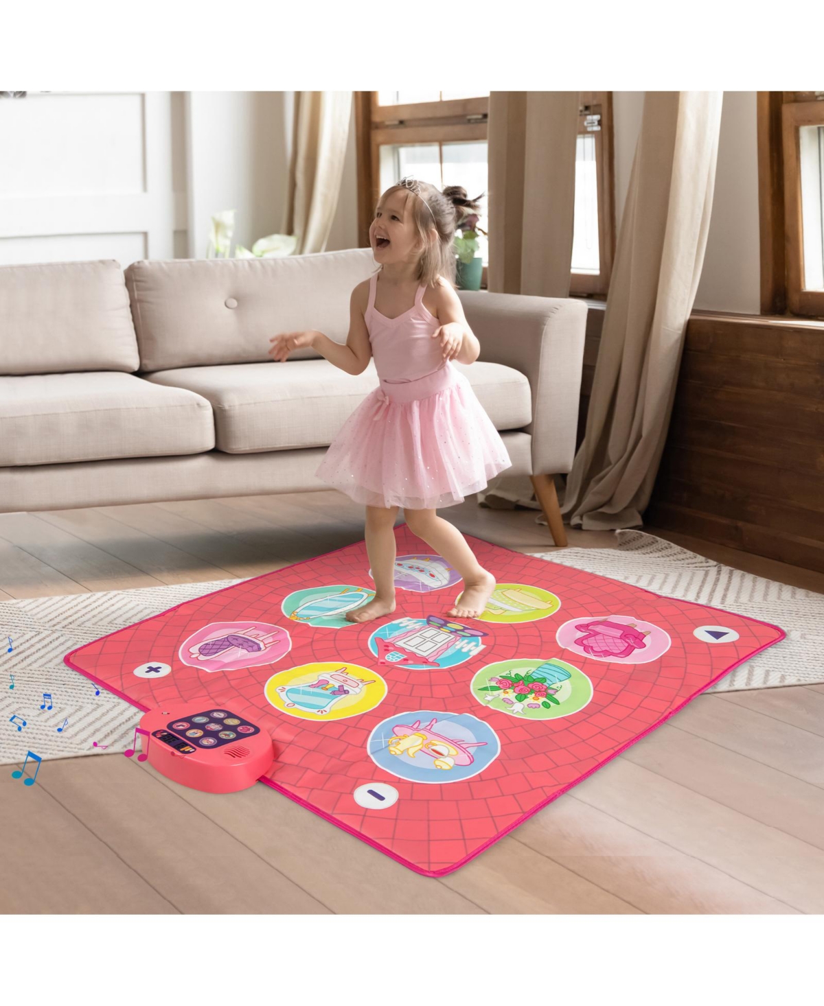 Hongge Kids Dance Mat Game Toy With Music Keyboard Sounds And Adjustable Volume