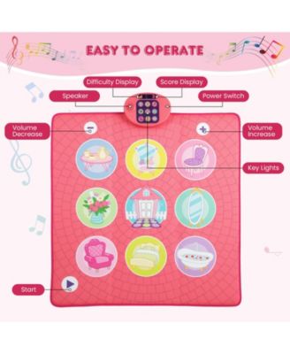 Kids Dance Mat Game Toy With Music Keyboard Sounds And Adjustable Volume