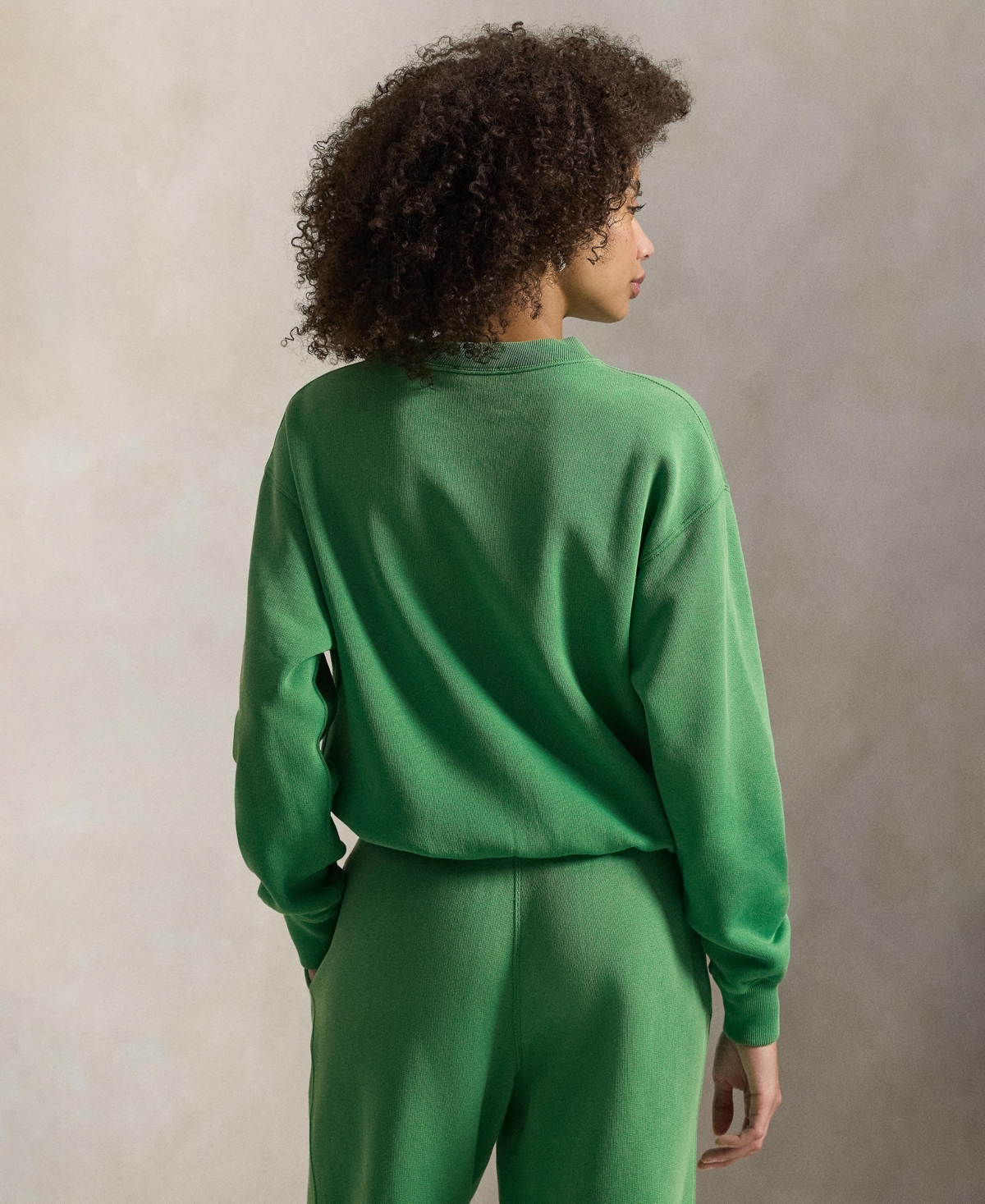Polo Ralph Lauren Women's Fleece Crew Neck Sweatshirt In Green