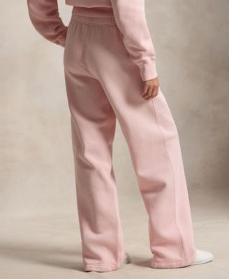 Women's Drawstring Fleece Wide-Leg Sweatpant