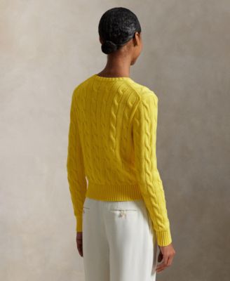 Women's Flag Cable-Knit Cropped Sweater