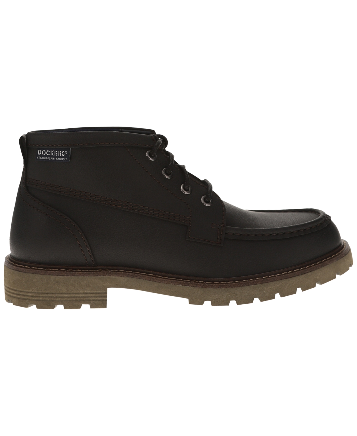 Dockers Men's Weston Lightweight Lugged Lace-Up Moc Toe Boots