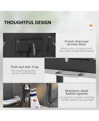 Charcoal BBQ Grill, Outdoor Portable Cooker,