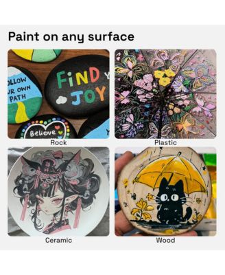 8 Colors Metal Markers Set, Paint Markers, Quick-Drying and Waterproof for Coloring, Drawing, Sketching, Card Making and Illustration