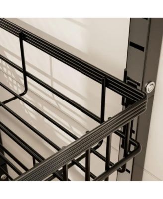 4-Tier Kitchen Snack Cart with Wheels – Versatile Rolling Storage Cart for Kitchen, Adjustable Metal Wire Fruit & Vegetable Basket Rack