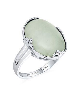 Light Green Jade Fleur-de-Lis Filigree Full Finger Armor Statement Ring Sterling Silver