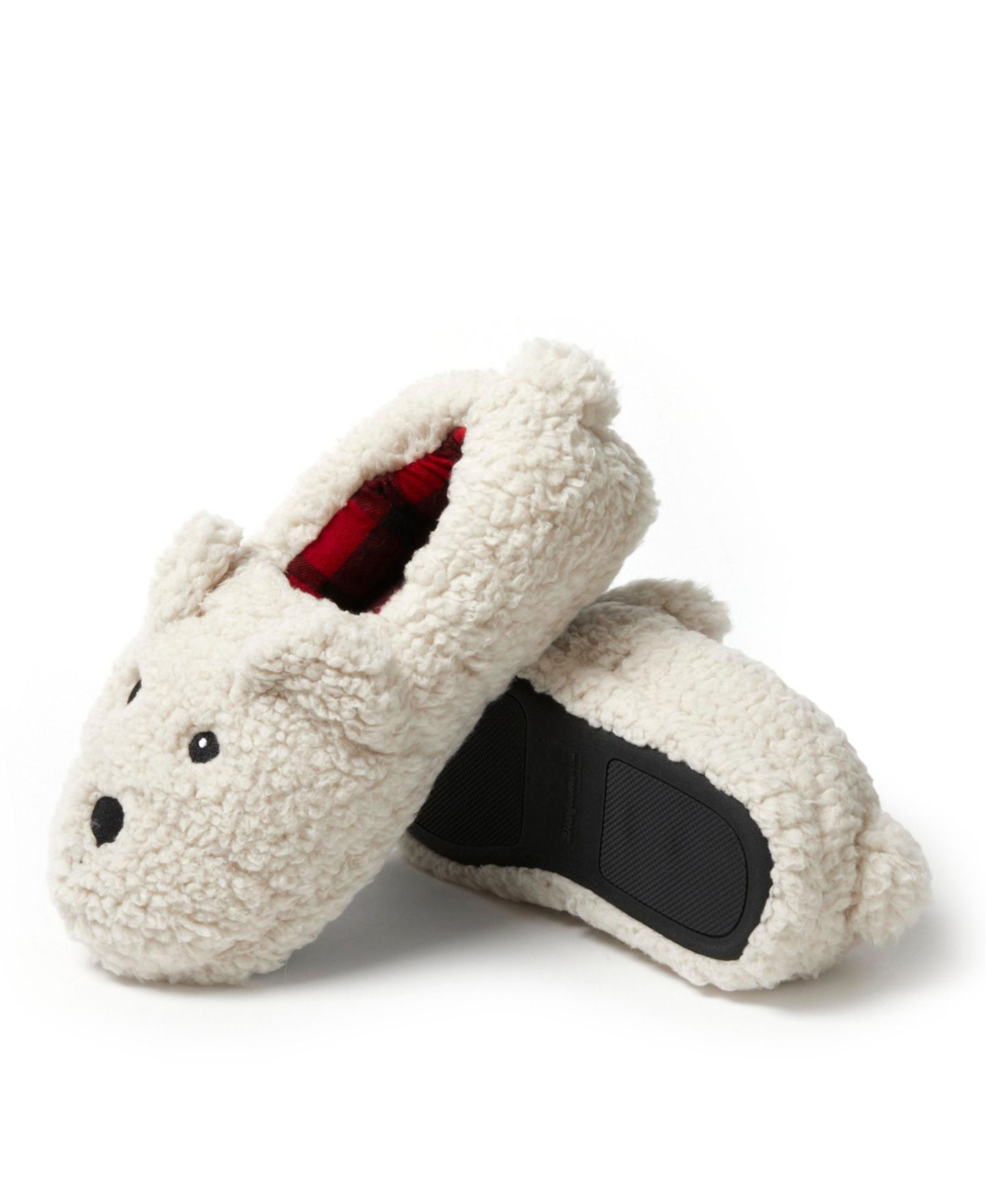 Тапочки Dearfoams Unisex Adult Animal Closed Back House Slipper - Santa, цвет: Creme Brulee — фото 5