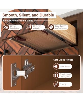 48" Fully Assembled Bathroom Vanity with Engineered Stone Top, Solid Wood Frame and Built-in Outlet