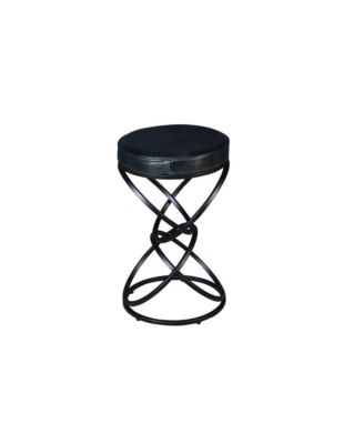 Polaris Leather 24" Bar Stool, Gray