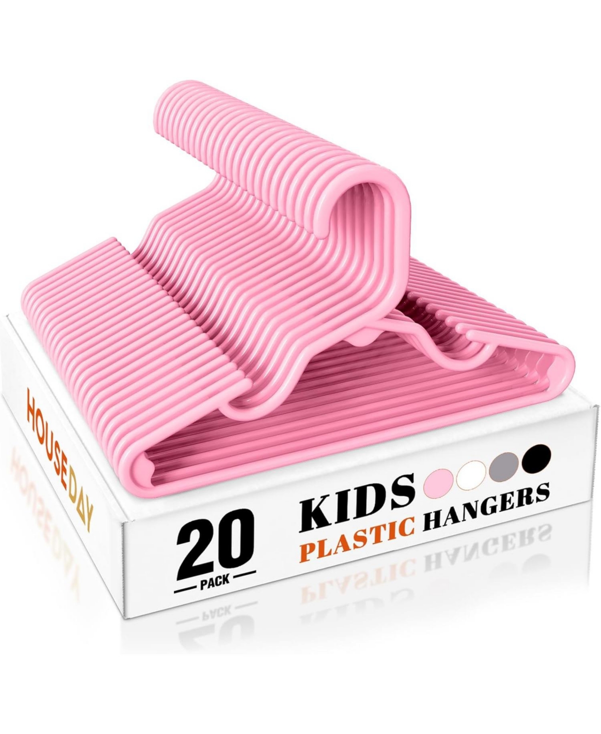 House Day 11 Inch Non-Slip Durable Plastic Baby and Kids Hangers