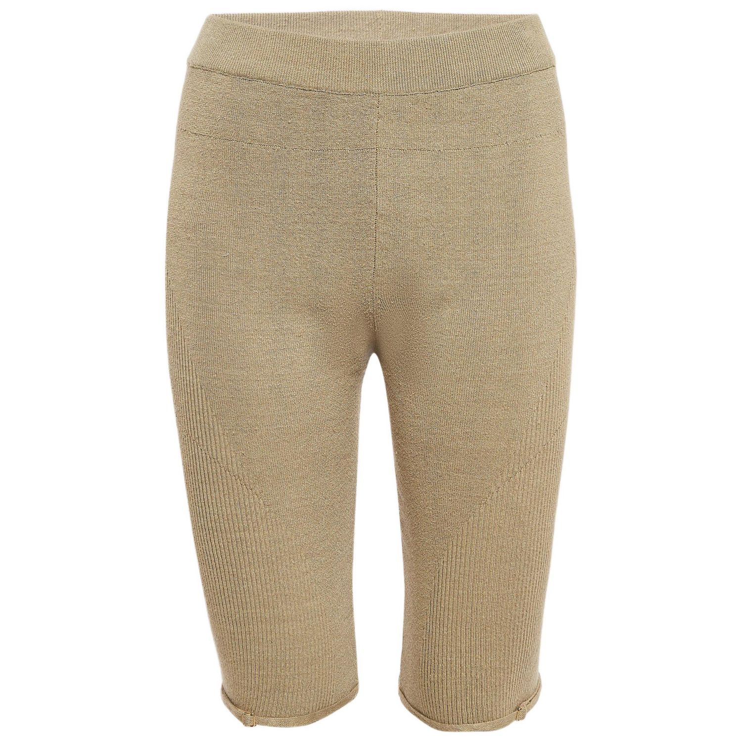 Women's Khaki Green Linen Blend Knit Sierra Shorts
