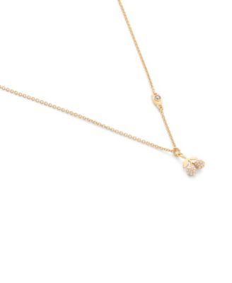 Faux Stone Pav&eacute; Icons Cherry Pendant Necklace