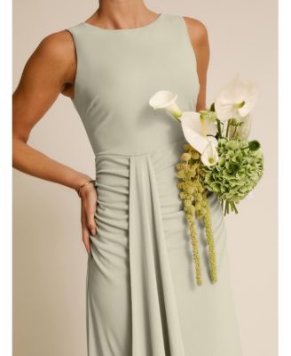 Women's Drape Gathered Sleeveless Stretch Dress