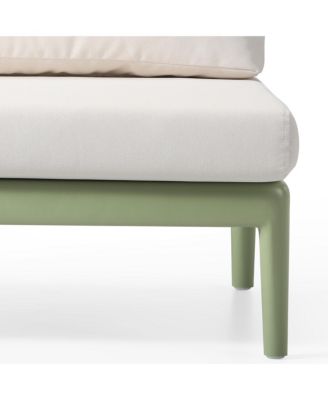 Modern Outdoor Polypropylene Resin Deep Seating Armless Sectional