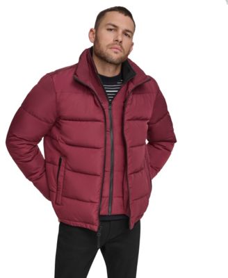 Men's Puffer With Set In Bib Detail, Created for Macy's