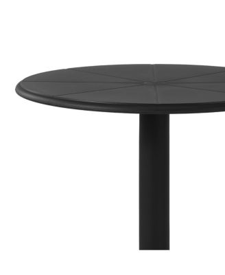 3-Piece Outdoor Resin Patio Bistro Table Set with Stackable Patio Dining Side Chairs For 2