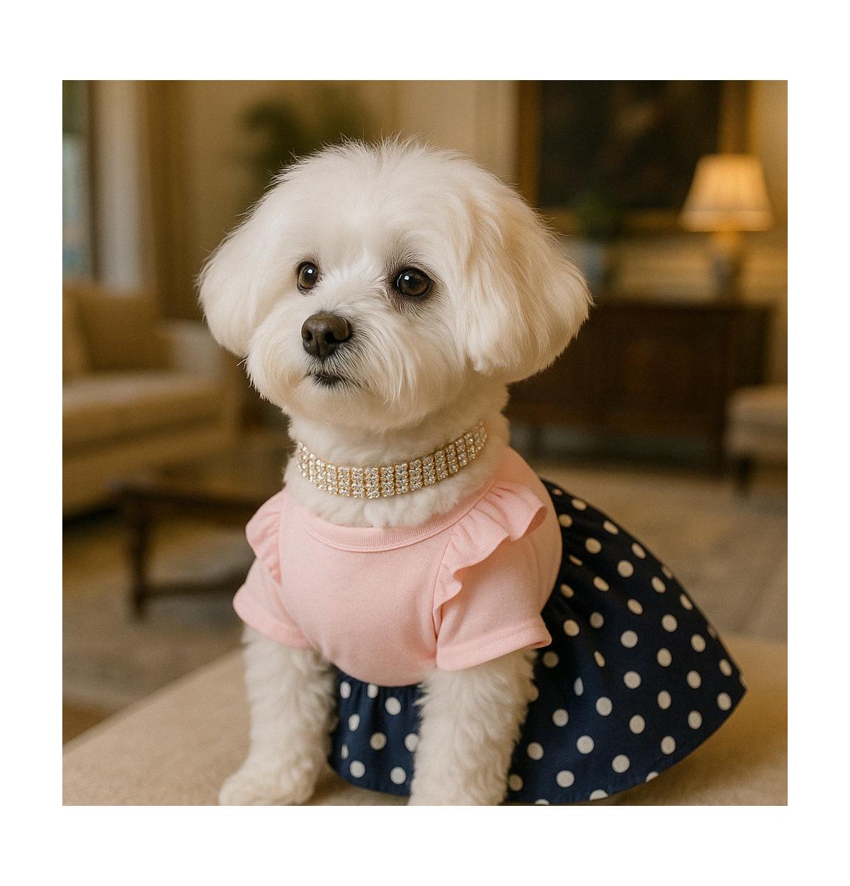 Parisian Pet Nautical Dots Dress