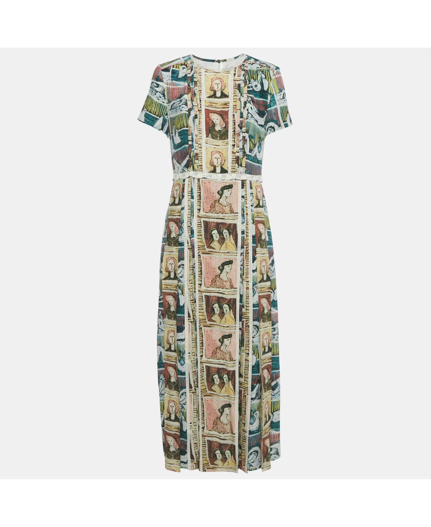 Women's Multicolor Silk Dress