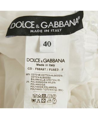 Women's White Lace Trim Cotton Ruffled Short Dress