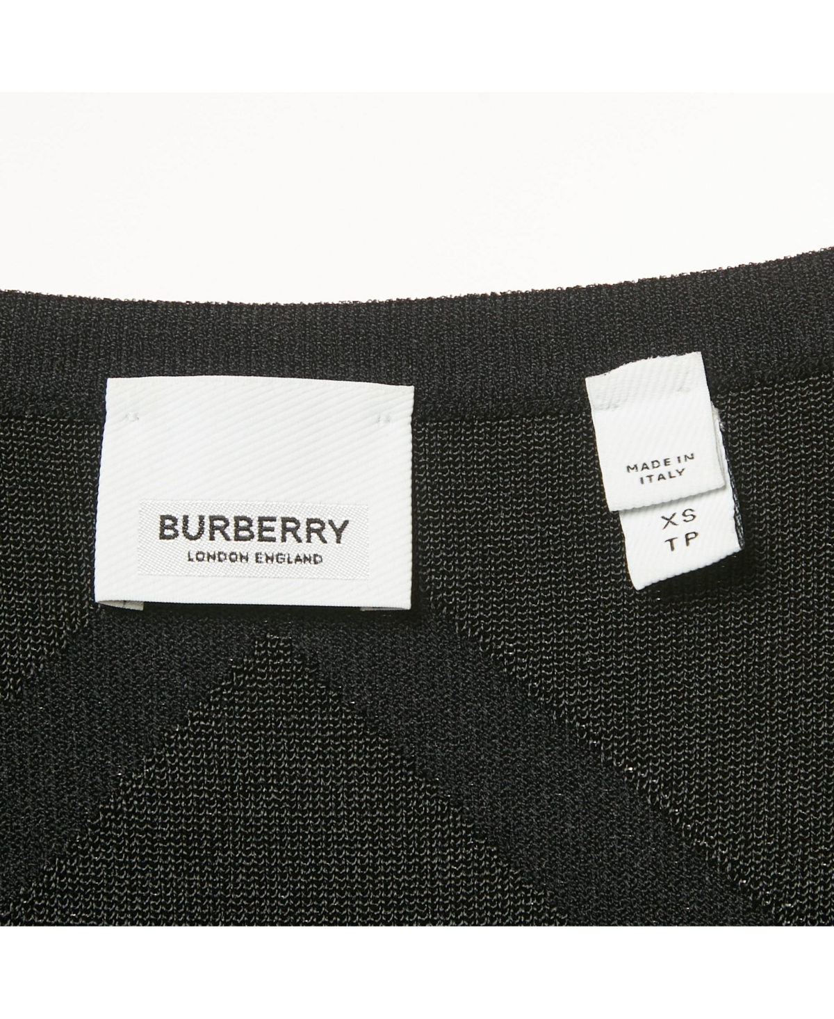 Pre-Owned Burberry Women's Black Stretch Knit Flared Mini Dress