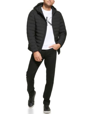 Men's Hooded & Quilted Packable Jacket