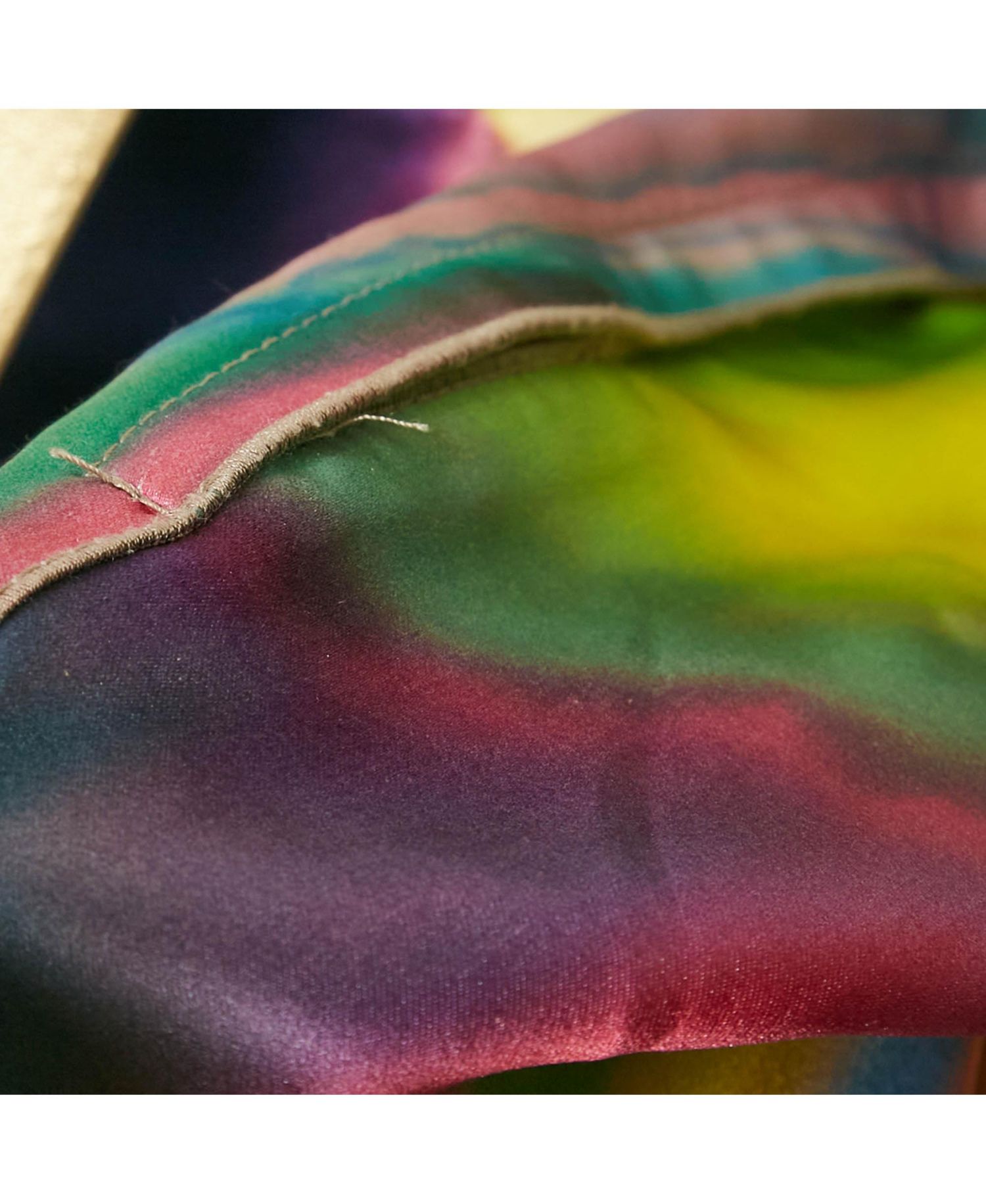 Women's Pre-Owned Dolce and Gabbana Multicolor Tie-Dye Print Satin Sheath Dress