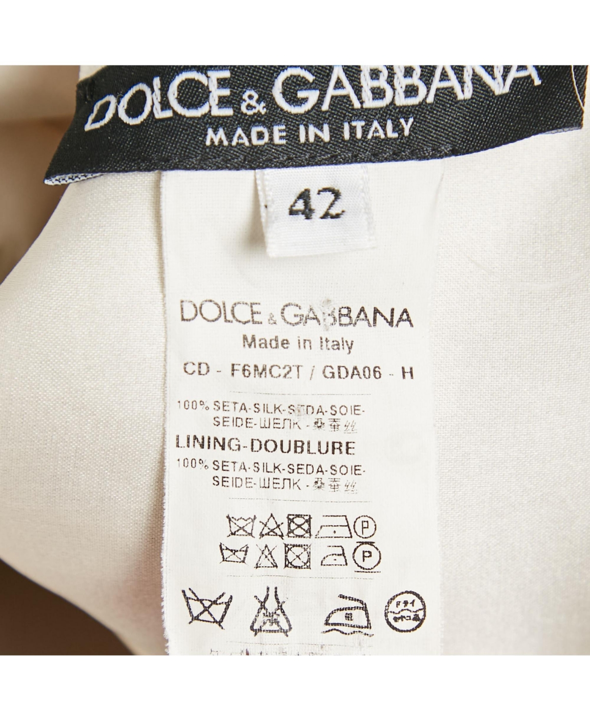 Pre-Owned Dolce & Gabbana Women's Beige Digital Greek Temple Print Silk Sleeveless Midi Dress