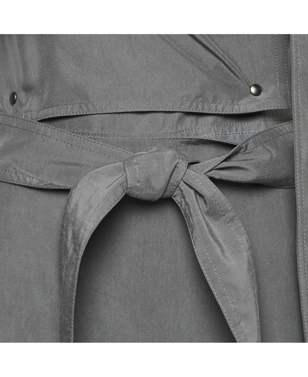 Pre-Owned Burberry Women's Grey Taffeta Silk Capelet Trench Dress