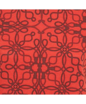 Women's Red Micro Cordelieres Cotton T-Shirt Dress