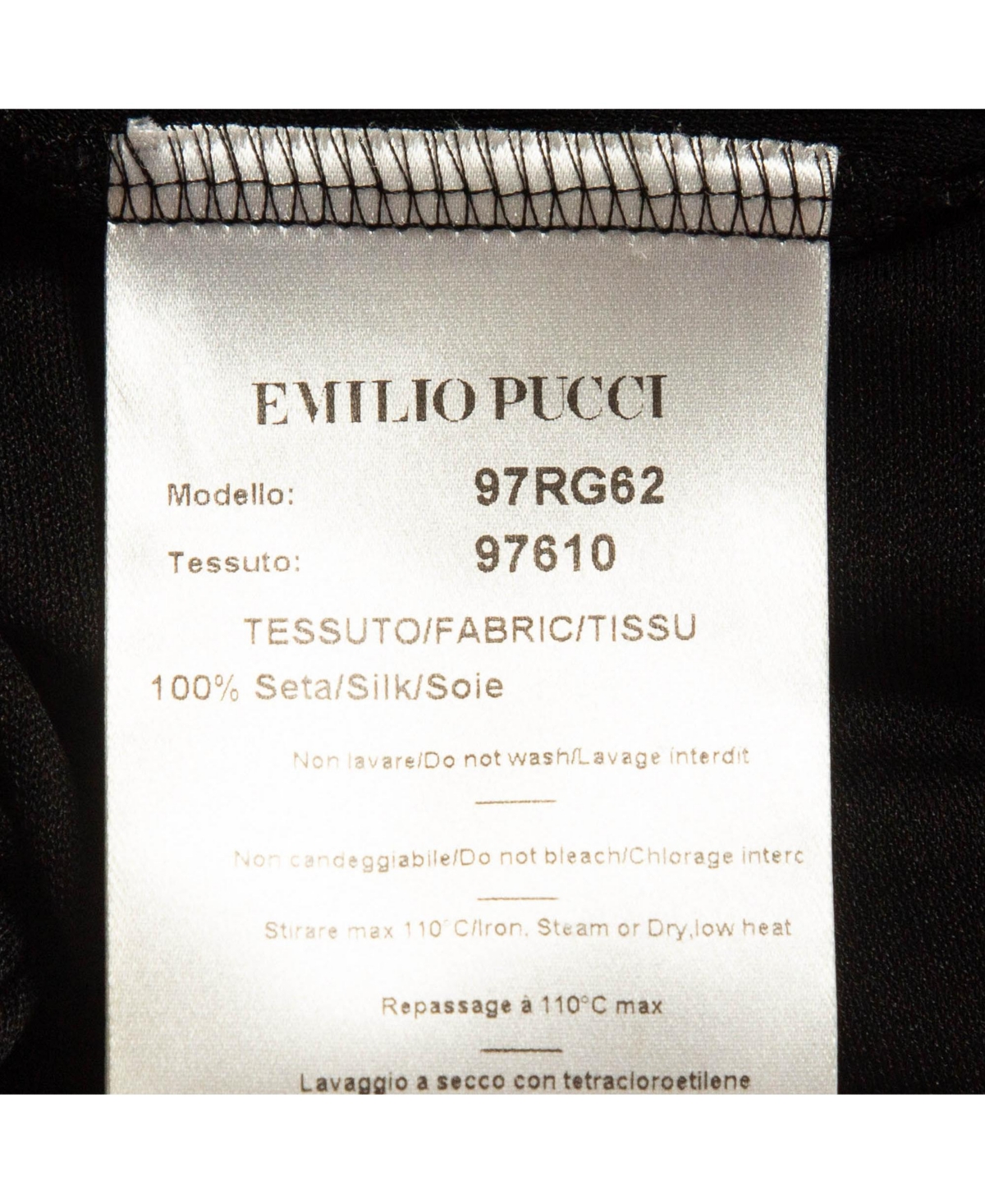 Pre-Owned Emilio Pucci Women's Firenze Black Silk Jersey Mini Dress