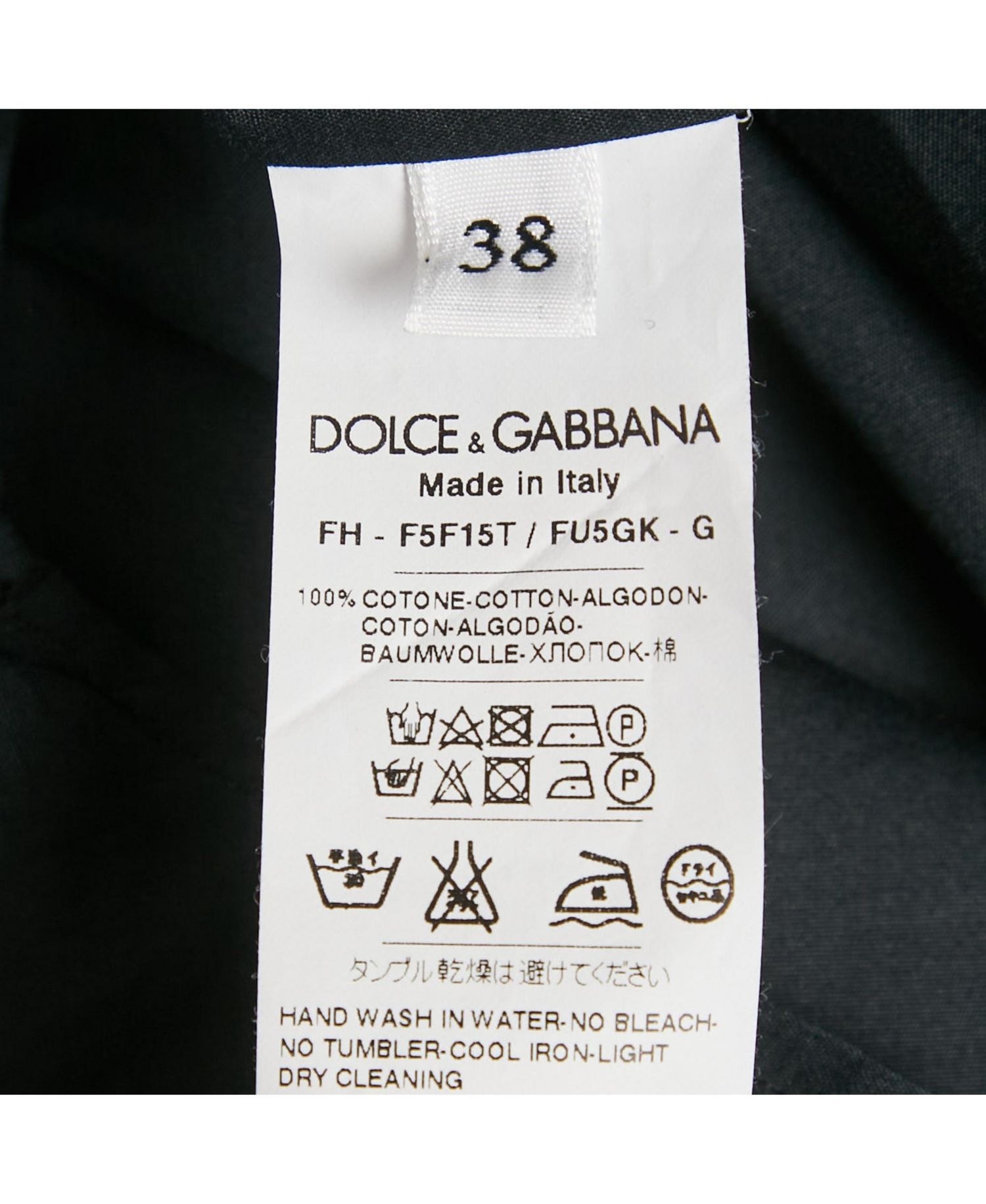 Women's Pre-Owned Dolce and Gabbana Black Cotton Oversize Tunic