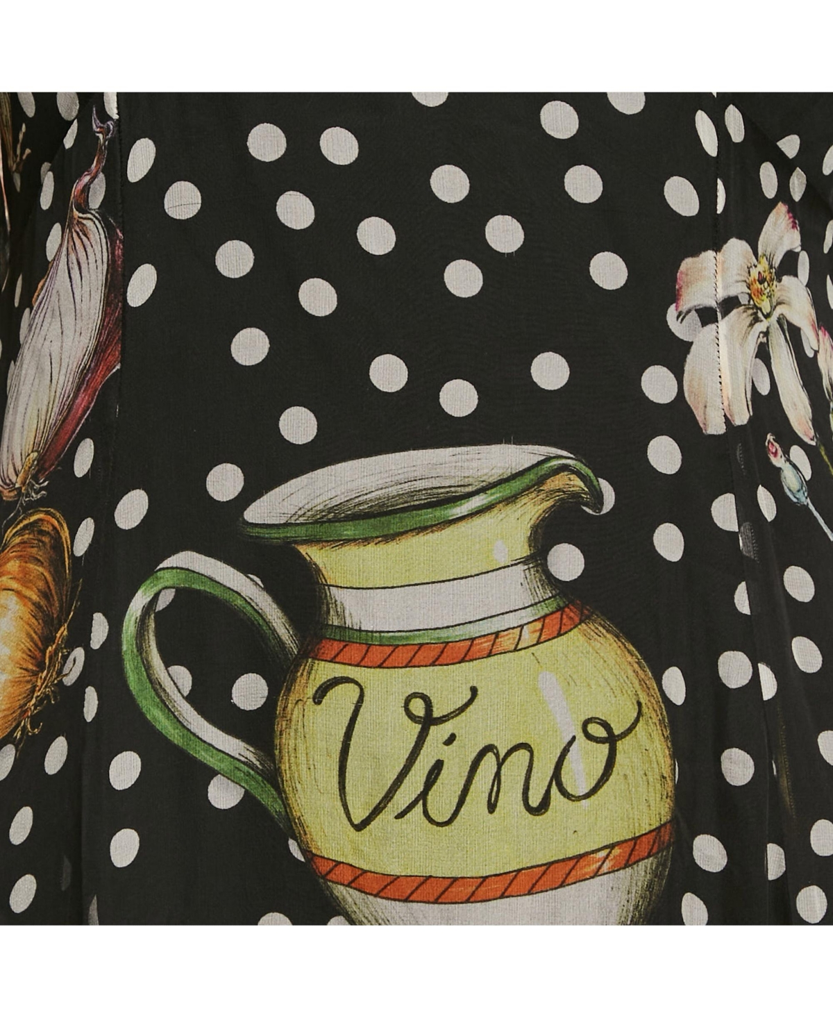 Pre-Owned Dolce & Gabbana Women's Black Printed Silk Ruffled Asymmetric Long Dress