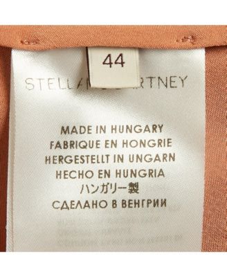 Women's Peach/light Orange Silk Asymmetric Midi Dress